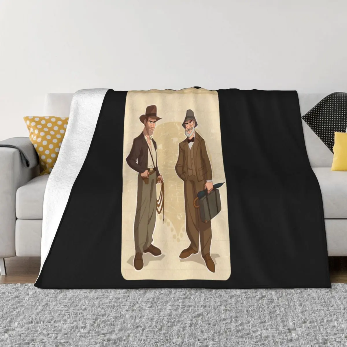 T Indiana Jones Action Figure And Der Letzte Man Woman Child' Show Original Title Throw Blanket