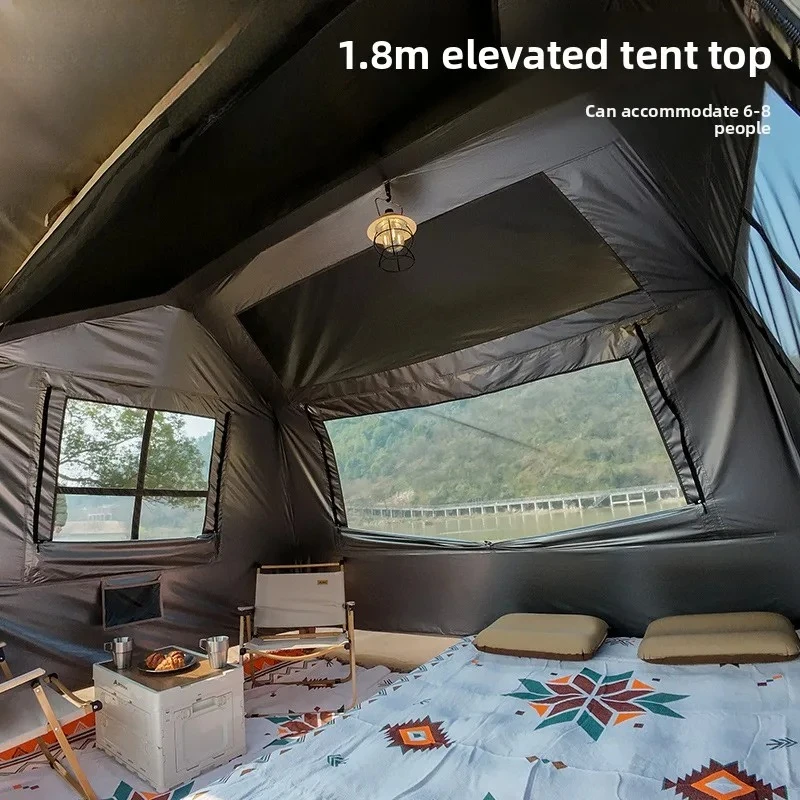 Roof quick opening tent canopy 2-in-1 oversized outdoor camping full set of equipment vinyl sun protection