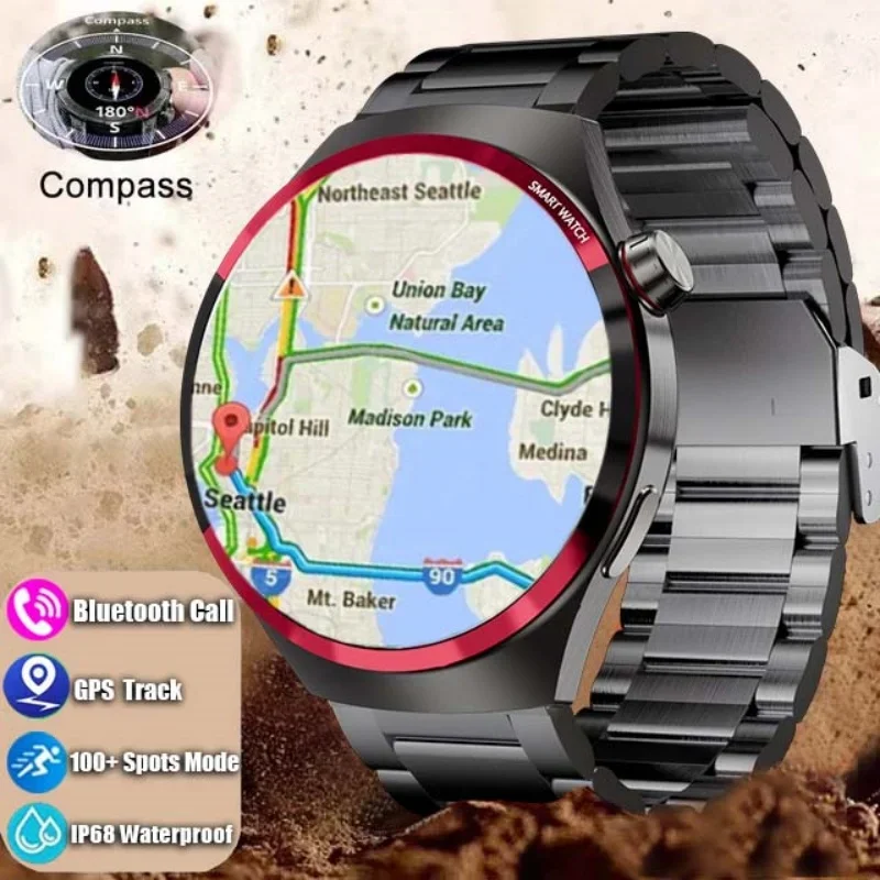 

Смарт-часы Watch 4 PRO для мужчин GT4 Pro AMOLED HD Экран Bluetooth Вызов GPS NFC Пульсометр Спортивные SmartWatch Man 2025 Новый