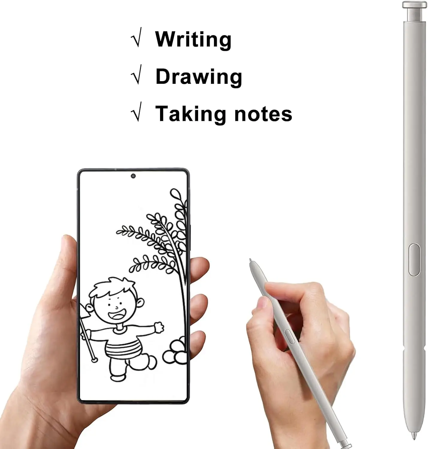 Zamiennik rysika do Samsung Galaxy S25 Ultra S Pen dla modeli SM-S938B SM-S938U SM-S938W, rysik do ekranu dotykowego, bez Bluetooth. — zdjęcie produktu 3