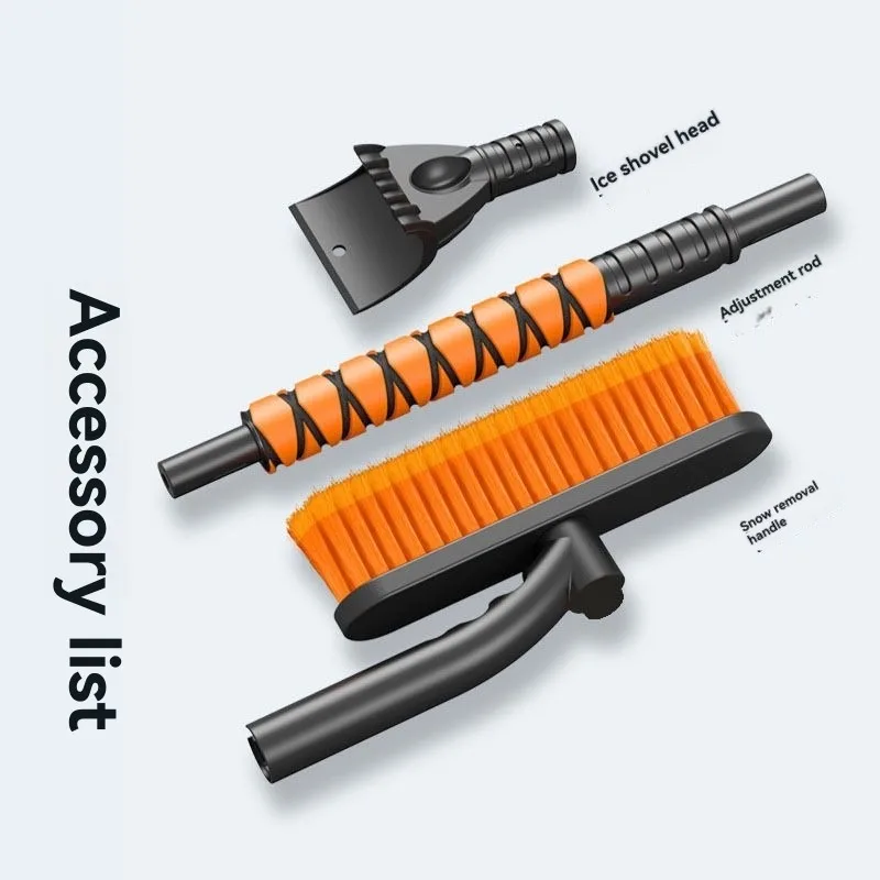 Extendable Snow Brush And Ice Scraper For Car Windshield, For Car Snow Brush& Ice Scraper Featuring 360° Pivoting Brush Head