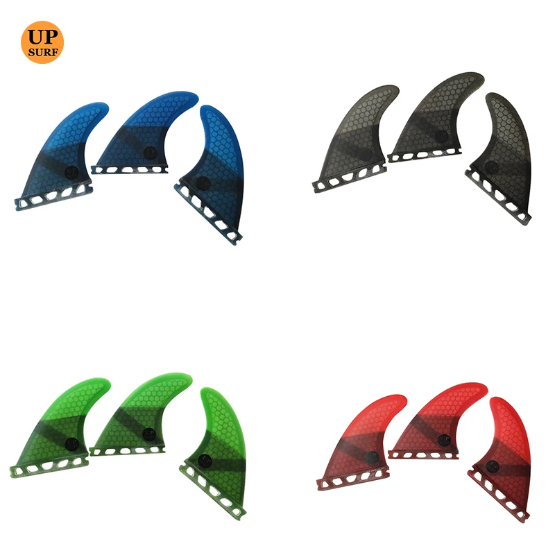 

UPSURF Surfboard Fins Single Tabs S With Fiberglass Honey Surfing Fins 3PCS tri fin set