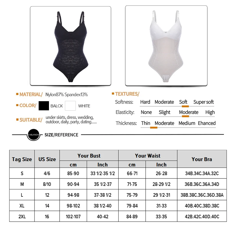 Lace Thong Bodysuit for Women Tummy Control Shapewear Built-in Bra Body Shaper Sleeveless Tops V-Neck Backless Camisole Jumpsuit