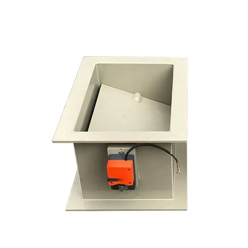 Corrosion-resistant pp Plastic Processing Rectangular Electric Damper pp square Electric air Duct Volume Control Damper