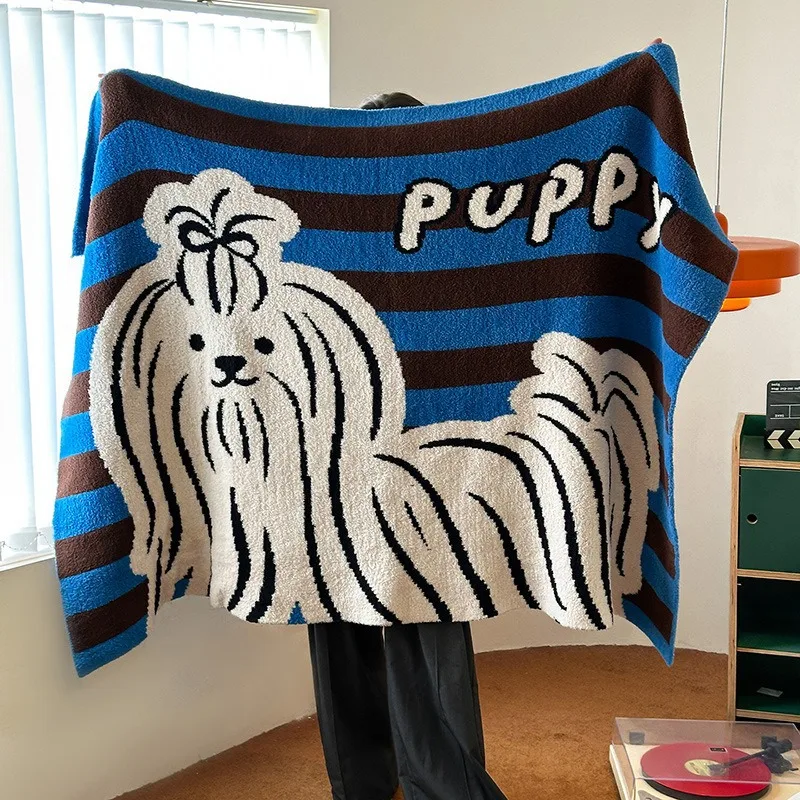 

Firmranch домашнее милое вязаное флисовое одеяло теплое и мягкое для весны, осени и зимы, дивана, офисного сна, одеяло с кондиционером