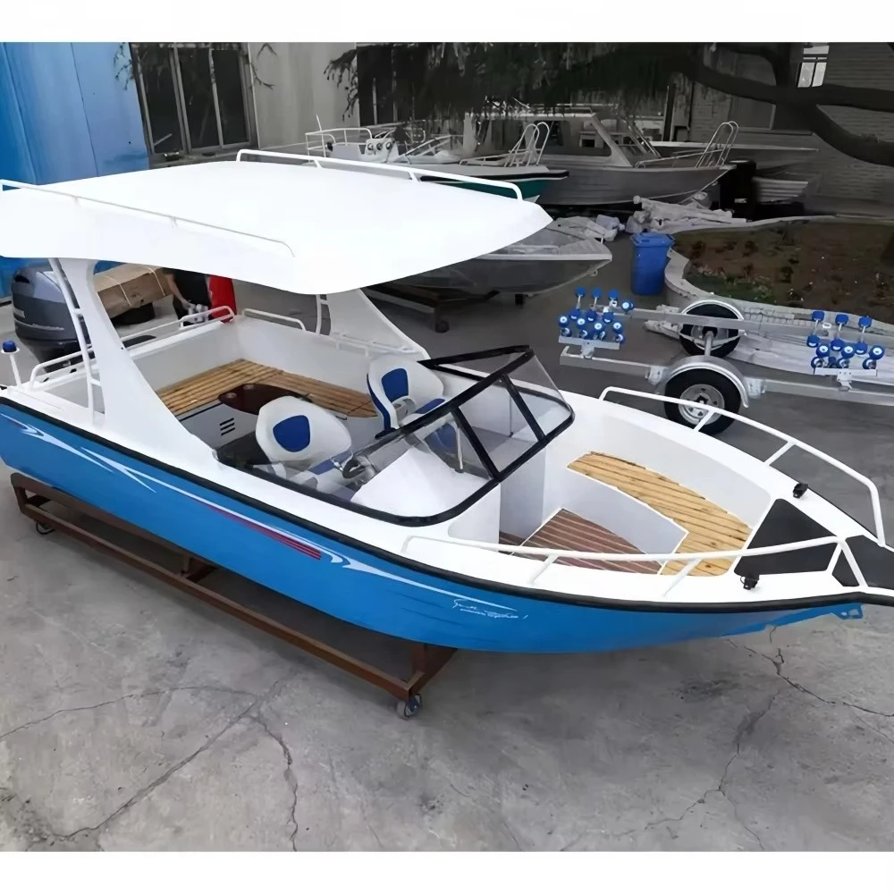 China Cheap Small Sailboat Luxus Offshore Floating Yacht for Sale Luxury Aluminum Catamaran Sports Yacht with Hard Top