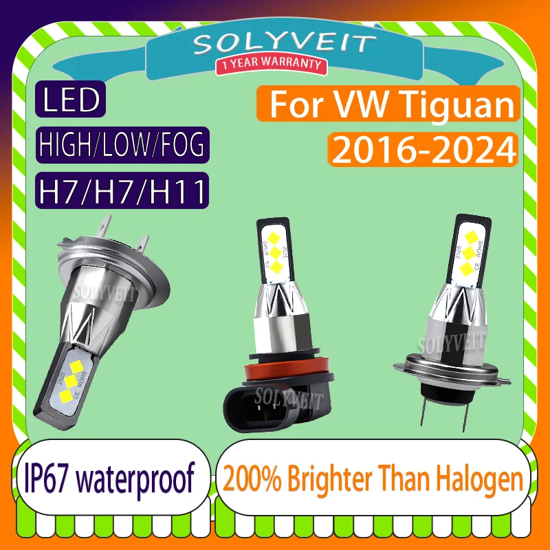 

Easy Installation High Brightness H7 H7 H11 LED Headlight foglight For VW Tiguan 2016 2017 2018 2019 2020 2021 2022 2023 2024