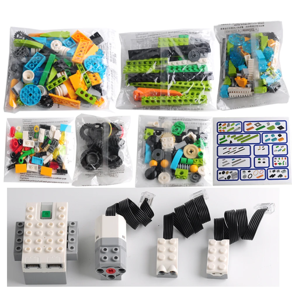 DIY geprogrammeerde robotica 45300 elektronische stenen kinderplezier elektrisch STEM-speelgoed compatibel met WEDO2.0 zonder koffer