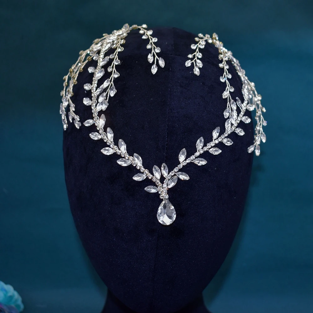 

A445 Bridal Forehead Chain Crystal Wedding Headwear Accessories Gift Indian Jewelry Fashion Elegant Bridesmaid Headpiece