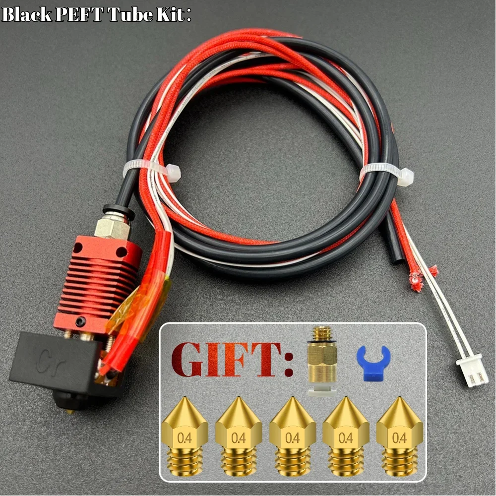 

Комплект хотэнда MK8 J-Head с соплом 0,4 мм, нагревателем и термистором для 3D-принтеров Ender-3/V2/CR10, DIY-набор