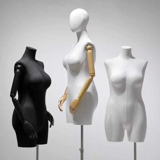 Large size women's clothing model props, women's half body clothing store, slightly overweight display rack