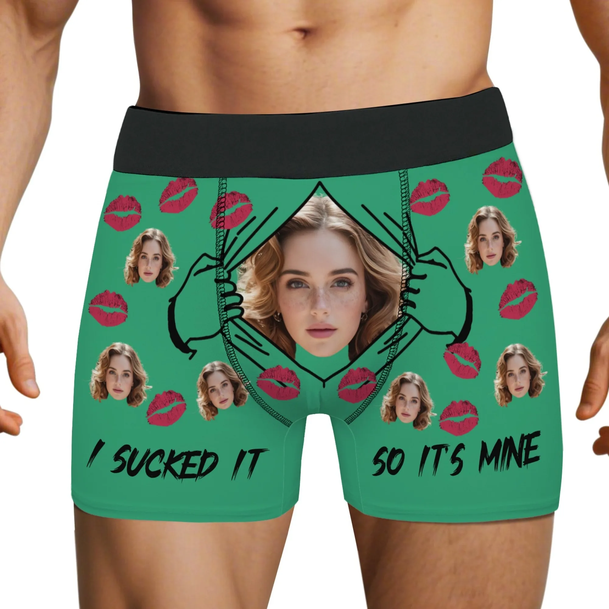 Men's Custom Face Shaped Boxer Briefs DIY Photo Briefs Fun Novelty Gifts for Boyfriend Husband Dad Holiday Birthday Anniversary view 3