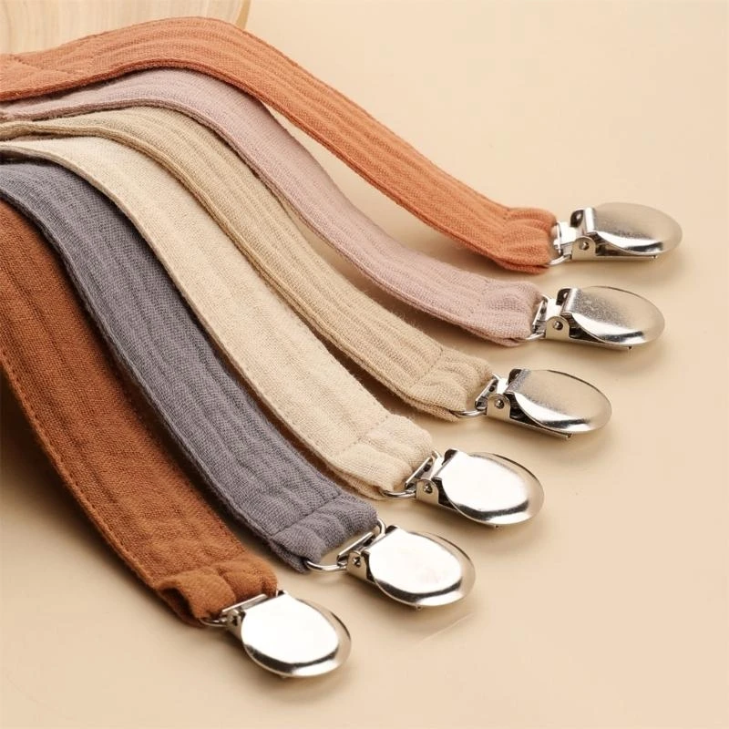 M76C 6Pcs Baby Schnuller Clip Baumwolle Beißring Schnuller Strap Baby Dummy Clip Baby Schnuller Halter Schnuller Kette Baby
