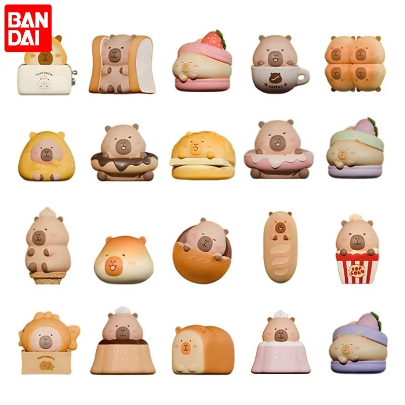 

Bandai Capybara Bakery Capsule Toy Figures Food Shaped Mini Kawaii Dolls Desktop Decoration Anime Toy Collectors Ornaments