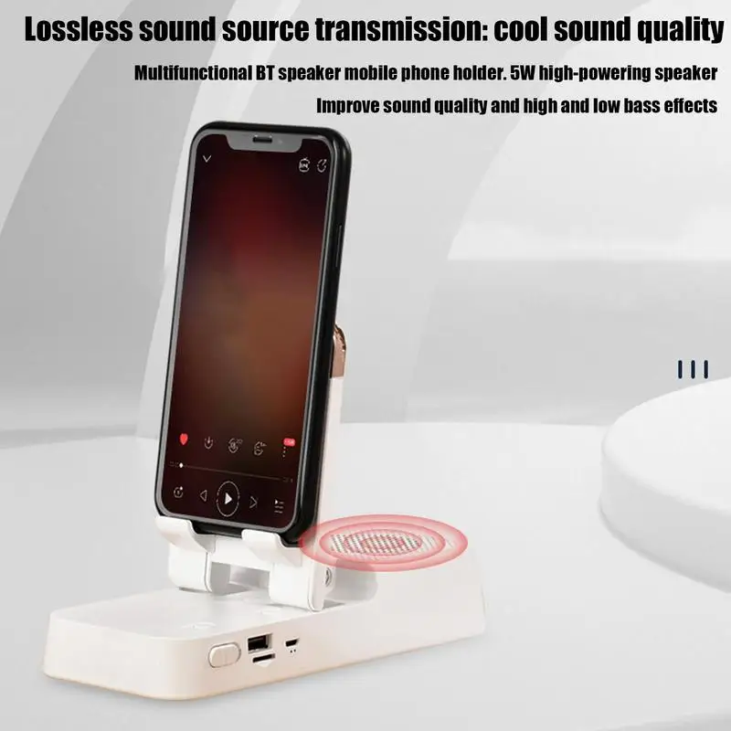 Phone Stand With Speaker Portable Phone Stand Phone Holder With Speaker Adjustable Cellphone Stand Foldable Mobile Phone Stand