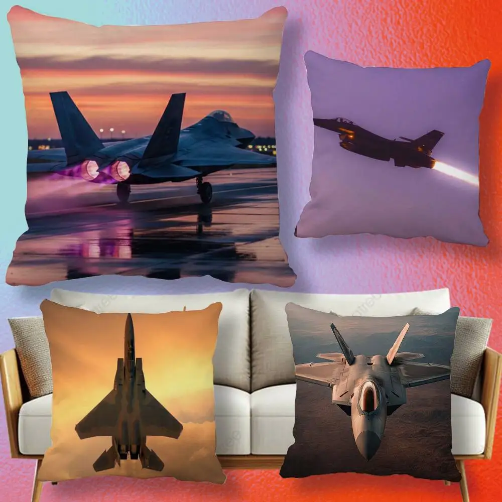 Cool Aircraft  Double-sided printed pillow cover Solid color minimalist pillowcase, fits all bedroom styles