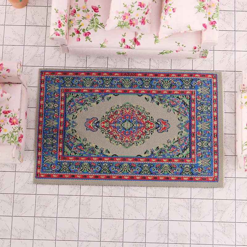 

1:12 Scale Dollhouse Miniature Turkish Style Area Rug/Carpet/Mat Floor Coverings for Dolls House Any Rooms Furniture Decoration