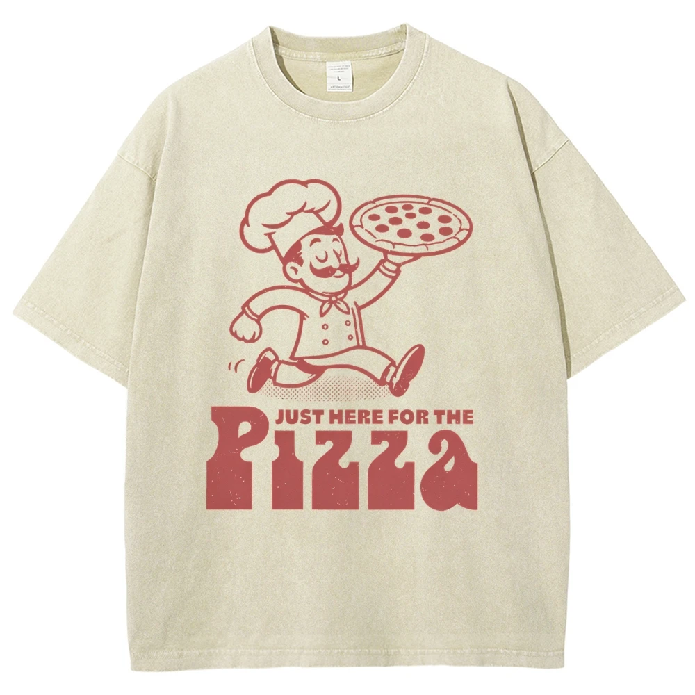 Just Here For The Pizza Shirt Funny Foodie T-Shirt Pizza Lover Tee Sloth Tshirt Women Casual Summer Outfit For Slice Enthusiasts