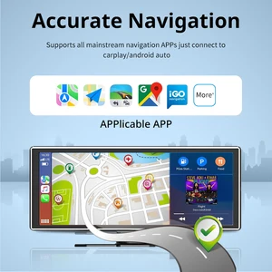 Lecteur vidéo multimédia IPS à écran tactile de 11,26 pouces, DVR 4K portable, enregistreur de conduite sans fil CarPlay/Android Auto à double objectif 8 meilleurs lecteurs DVD portables avec écran en vente - No 6