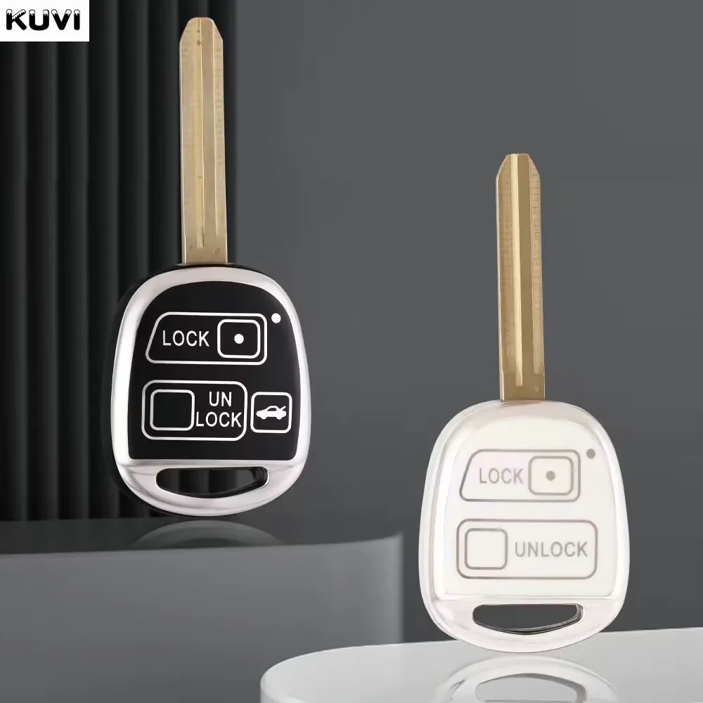 

New TPU Car Key Case Cover Shell Fob For Toyota RAV4 Corolla Land Cruiser Prado Camry Tarago FJ Previa Celica Avensis For Lexus