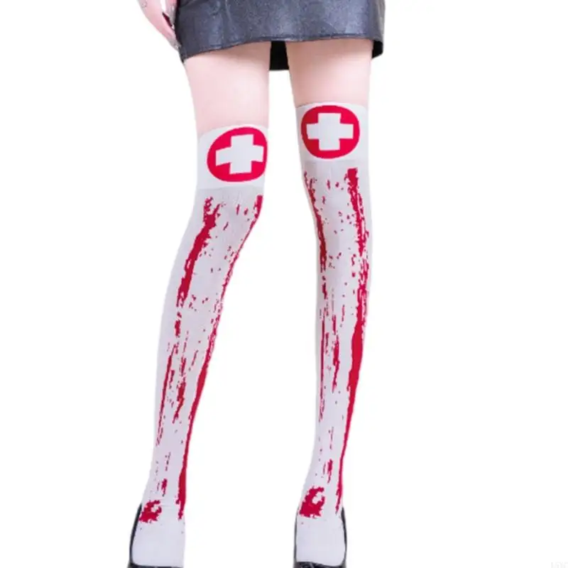 

L5YC Women's Fashion Print Long Socks Practical Comfortable For Halloween Event