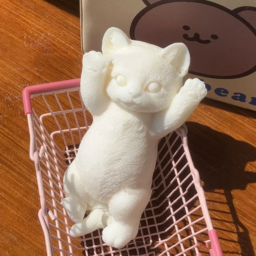 Cartoon Big Cat Doll Spremere Giocattolo Animale Morbido Gatto A Forma di Spremere Giocattolo Colorato Mini Bambola Artificiale Spremere Giocattolo Ufficio