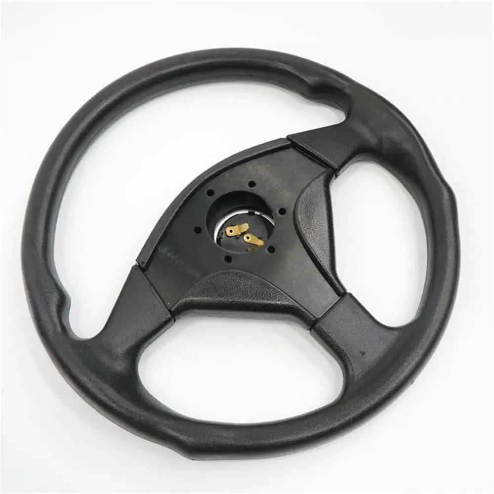 Car steering wheel black horn cover woven wire 350MM 14 inch PU racing game racing car JDM SIM