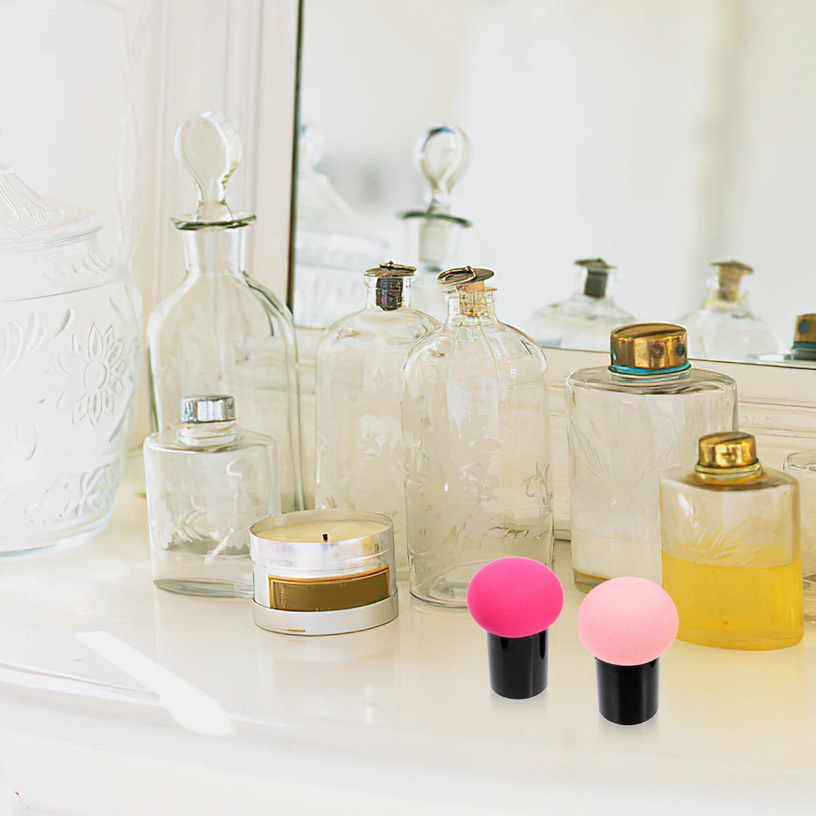 8pcs Dry Wet Use Mushroom Shape Makeup Puff Foundation Blending Sponge Tool For Women Girl Beauty Accessory