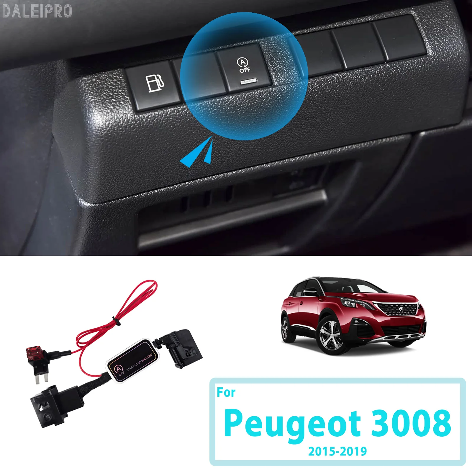 

For Peugeot 3008 2015 2016 2017-2019 Automatic Stop Start Engine System Disable Smart Shut Down Car Auto Start Stop Eliminator