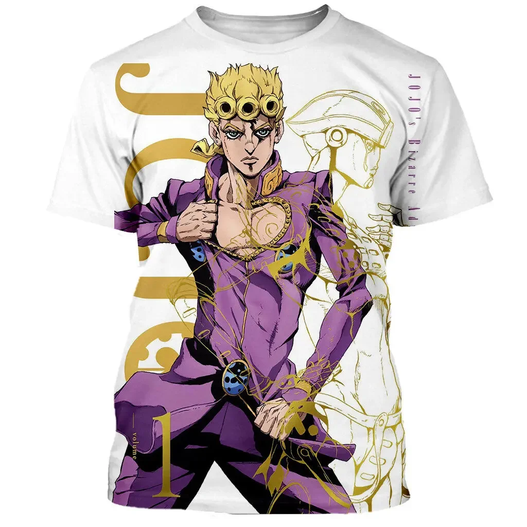 

2024 New Jojo Bizarre Adventure T-Shirt Anime Manga 3D Print Streetwear Men and Women Fashion Oversized Kids Tees Tops Clothing