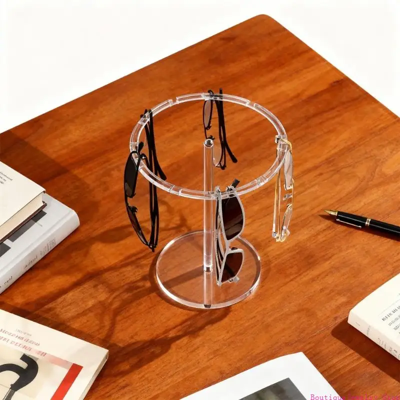 E1PE Quick Setup Acrylic Display Stand Storage Rack For Various Sunglasses Simple Assembly Compact Design Gift Ready