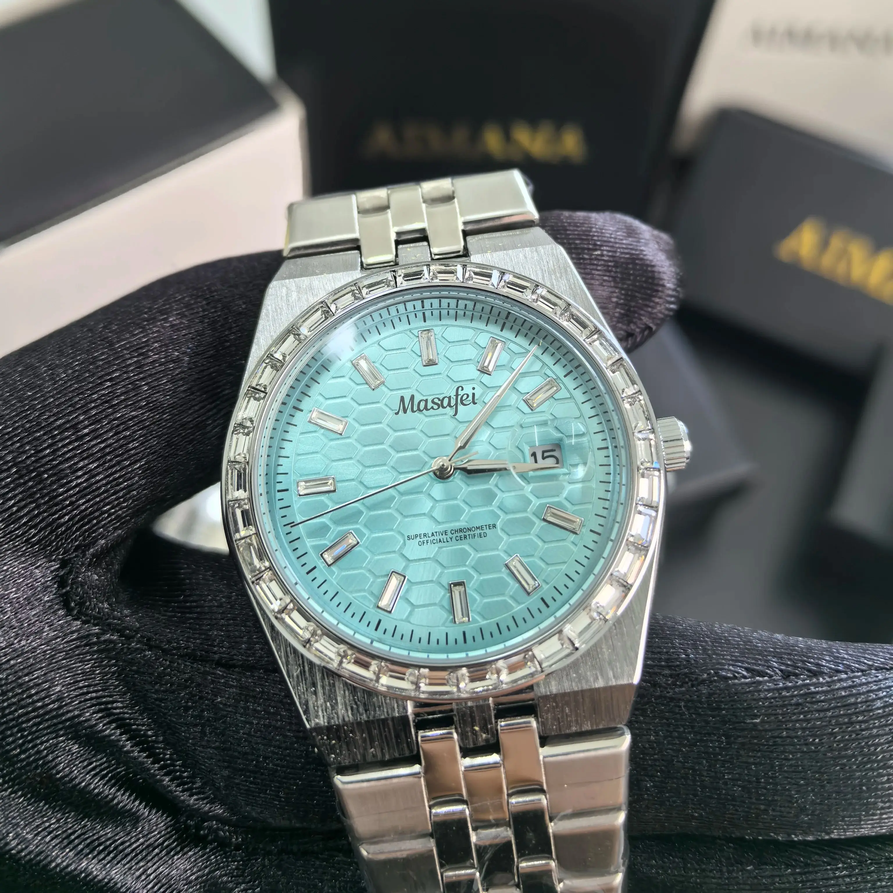 

Механические задние бриллиантовые часы, новый дизайн, часы унисекс в деловом стиле