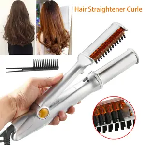 Rotating Hair Curler Straightener Iron Wet And Dry Electric Hot Heating Comb Straightener For Wig Gradient Hair Straight Styler AliExpress 66