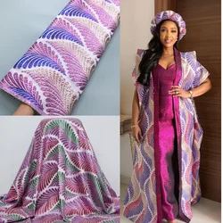 SJD African Brocade Lace Colorful Damask Dress 2025 Latest French Gilded Lace Fabric Lace Jacquard Tissue For Wedding Party 3884