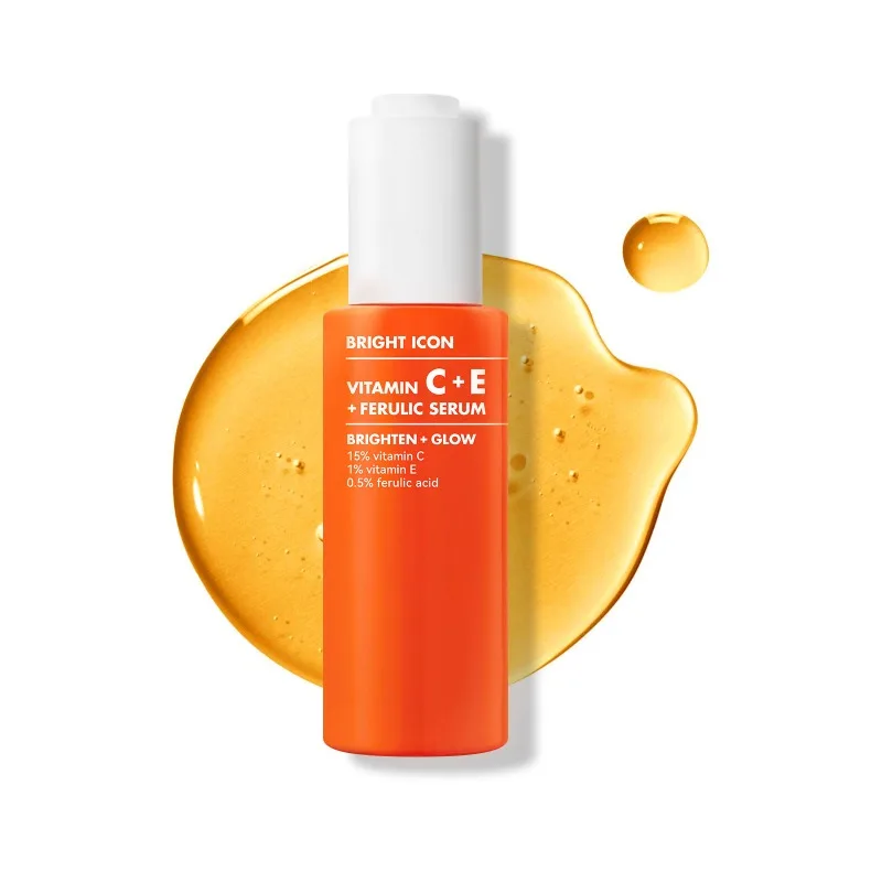 30ml Face Essence Vitamin C+E Ferulic Serum Brightening Dry Skin Moisturizer Glow Reduce Dullness Age Spots,Wrinkles Skin Care