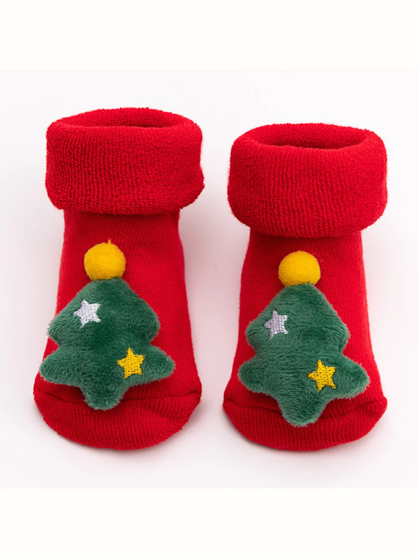 

Детские рождественские носки — утолщенные нескользящие детские прогулочные носки с изображением Санта-Клауса, оленей, мягкий полиэстер, только для ручной стирки