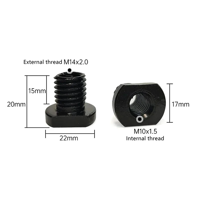 อะแดปเตอร์ M10ลูกหมู M14แปลงเกลียวเชื่อมต่ออะแดปเตอร์สำหรับขัดเครื่องมือบิตแกนเพชร