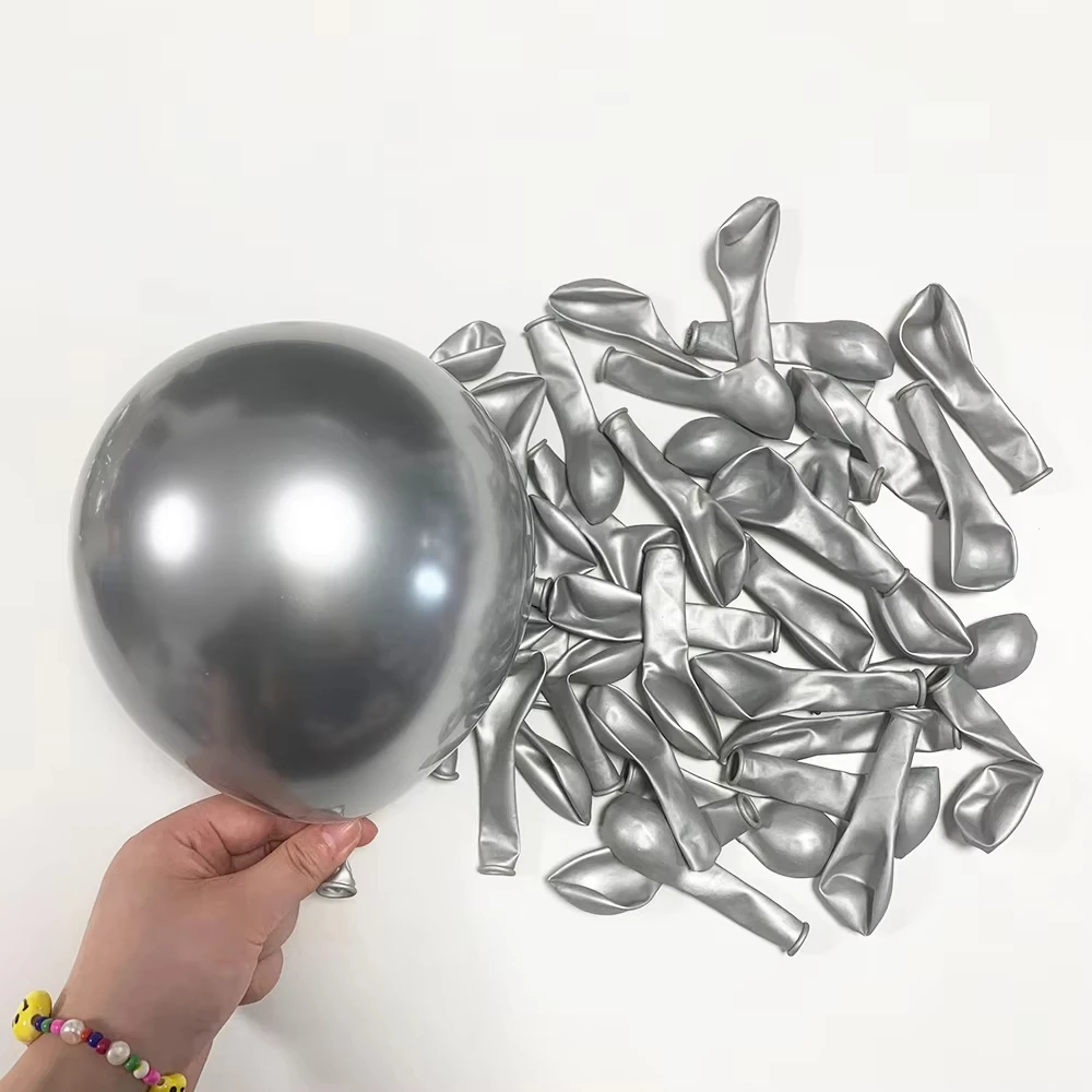 أسود فضي بالونات قوس عدة النثار بالون جارلاند الزفاف الزفاف استحمام الطفل زينة حفلة عيد ميلاد الهيليوم Globos ديكور #6