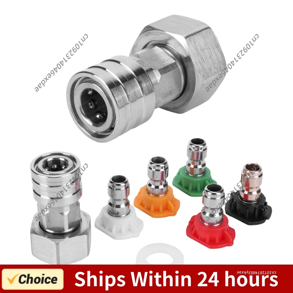 Convert Water Hose To Power Washer Connector Stainless Steel Leak-Proof Adapter for Car Wash & Outdoor Cleaning