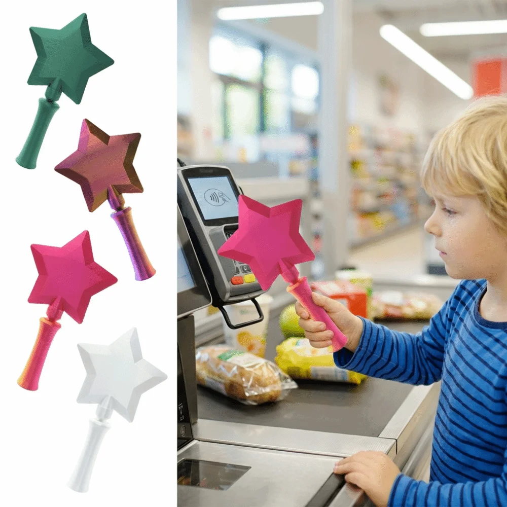 

Creative 3D Printed Wand Tap To Pay Stretchable Lightweight Star Magic Wand Holder Portable Cute Telescoping Credit Card Holder