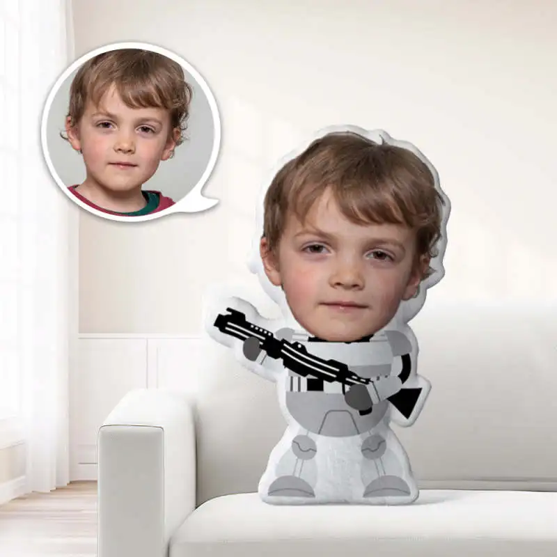 Star Gifts Custom Face Pillow Personalized Minime Pillow Gifts Cushion cute boy guns