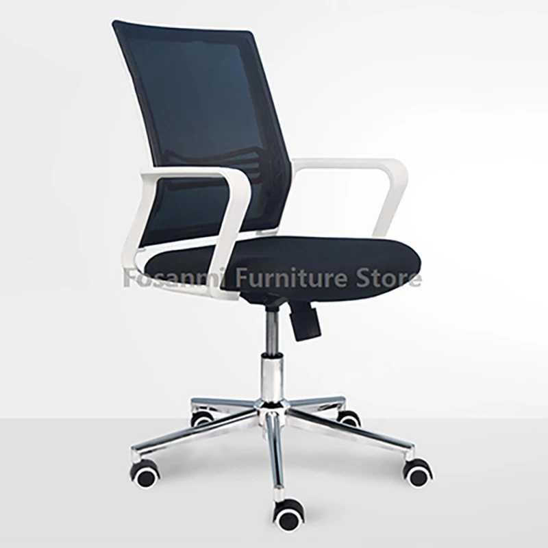 Эргономичное сетчатое компьютерное кресло с функцией качания для офиса, простое черное игровое домашнее вращающееся кресло для геймера, настольное кресло