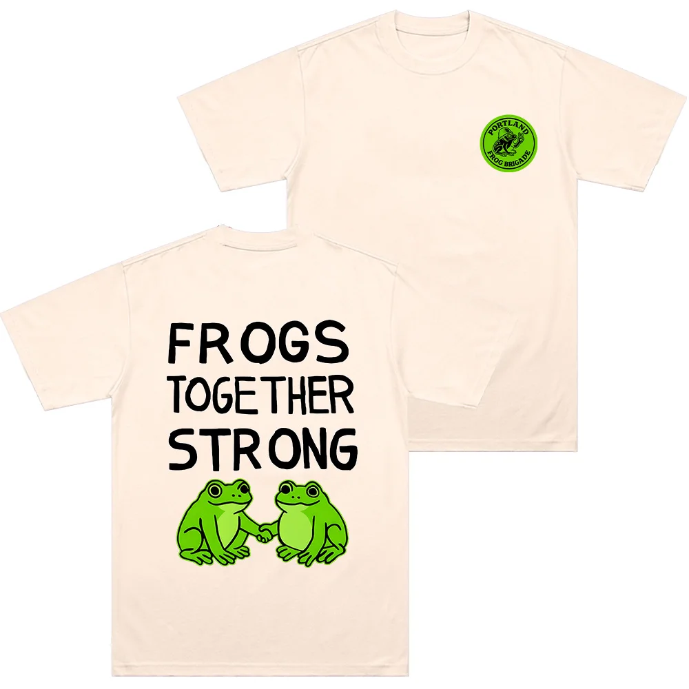 

Portland Frog Resist Frog Memes T Shirts Anti ICE Anti Fascism Tee Summer Cotton Crewneck Clothing Women Men Casual Streetwear