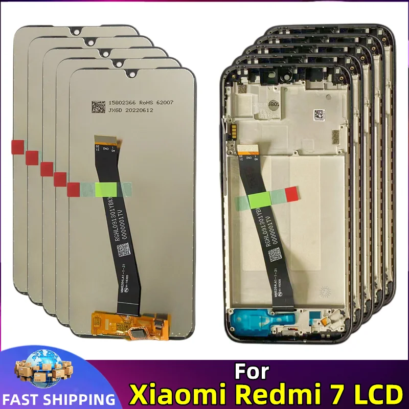 LCD Layar Display Touch Screen Digitizer Assembly Replacement Parts with Frame, Original Xiaomi Redmi 7, Wholesale Price