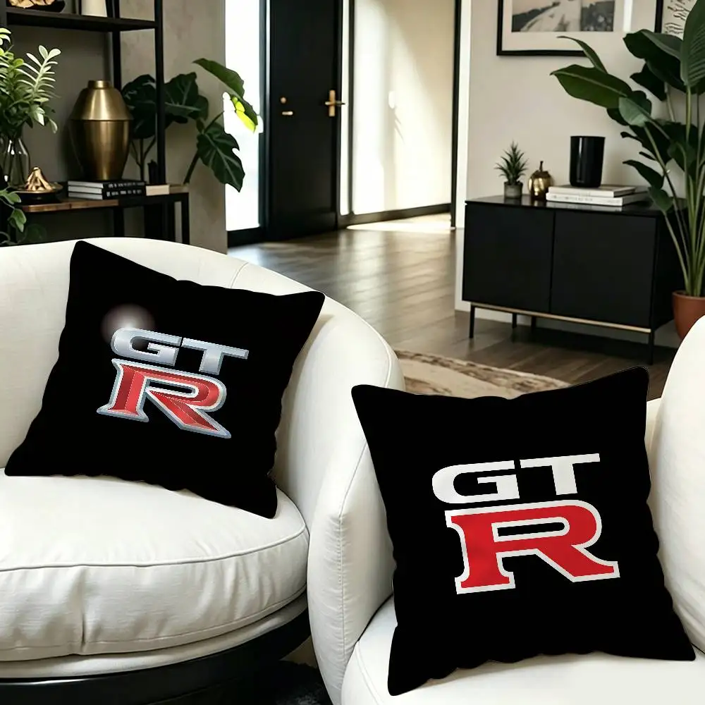 G-GTR R-Racing Office Cushion Pillowcase Car Cushion Cover45X45CM Lumbar Pillowcase Sofa Pillowcover