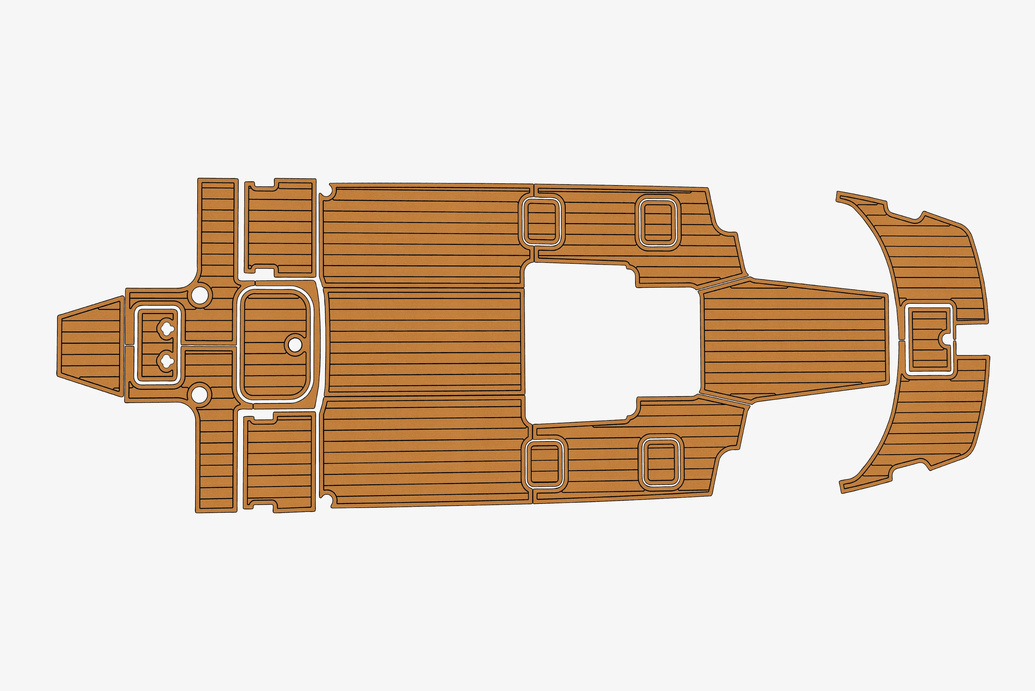 

Нескользящий морской коврик из искусственного тикового дерева из ЭВА, самоклеящийся коврик для яхты, кокпита диаметром 6 мм для Carolina Cat 2300 2013-2015, легко устанавливается