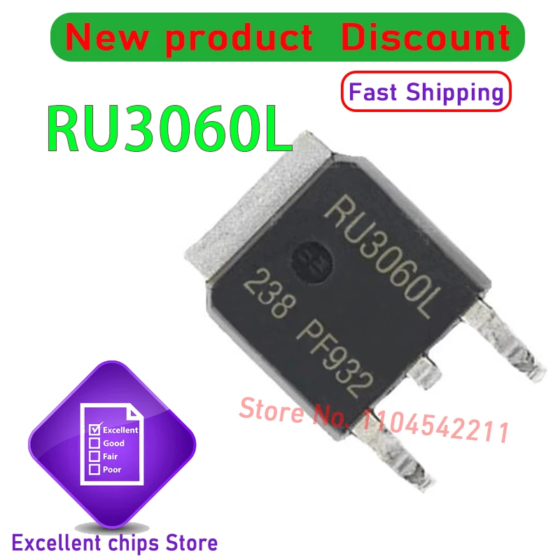 RU3060L RU3060 30V/53A TO-252 Chip 100% nuevo y genuino (10-50) unids/lote Original