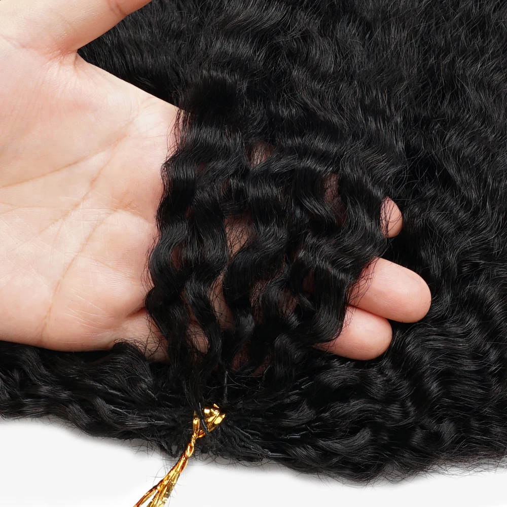 شعر مستعار غريب مستقيم مقسم مسبقًا لتضفير الشعر البشري 100 فروع/مجموعة ضفائر كروشيه بدون عقد غير مرئية مع سلسلة