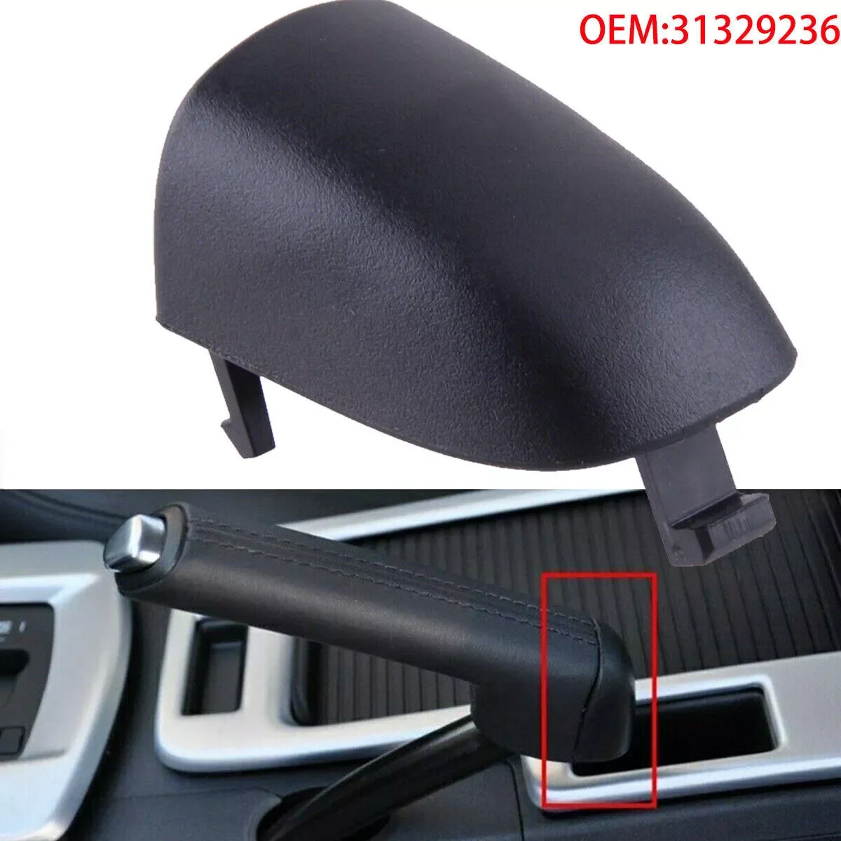 

Handbrake Handle Lever Cover Handbrake Handle Reliability Black VOLVO S40 V50 C30 C70 2006-2012 31329236 Car Accessories