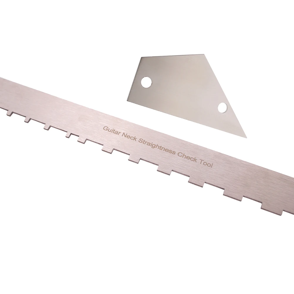 

2 Pcs Guitar Neck Ruler Fret Rocker Notched Straight Level Luthier Tool Leveling